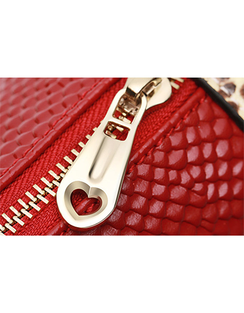 Genuine leather snakeskin print Boston bag (more colours)