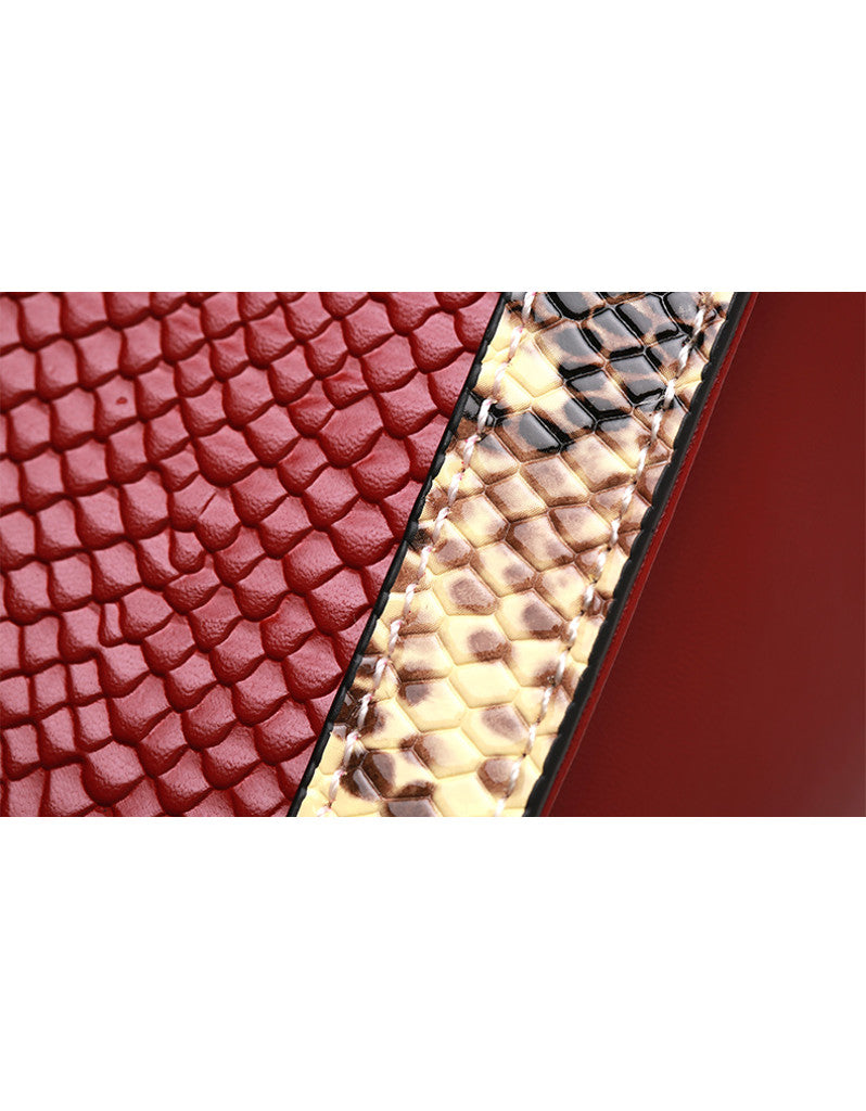 Genuine leather snakeskin print Boston bag (more colours)