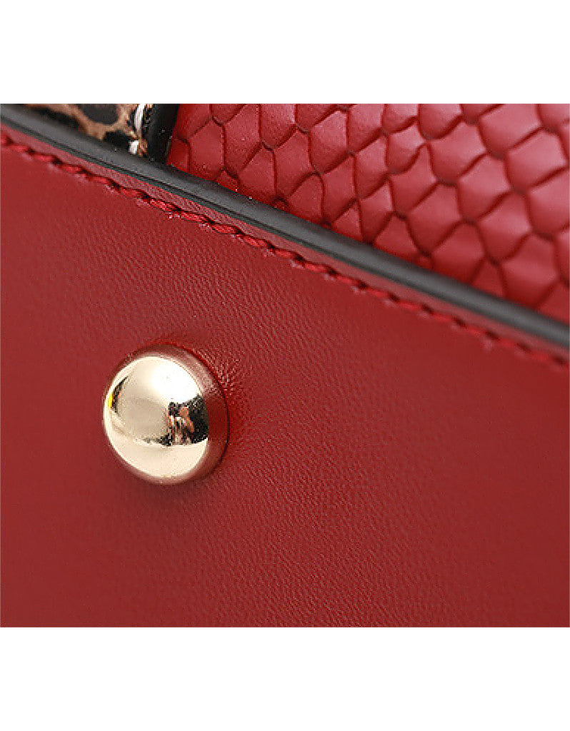 Genuine leather snakeskin print Boston bag (more colours)