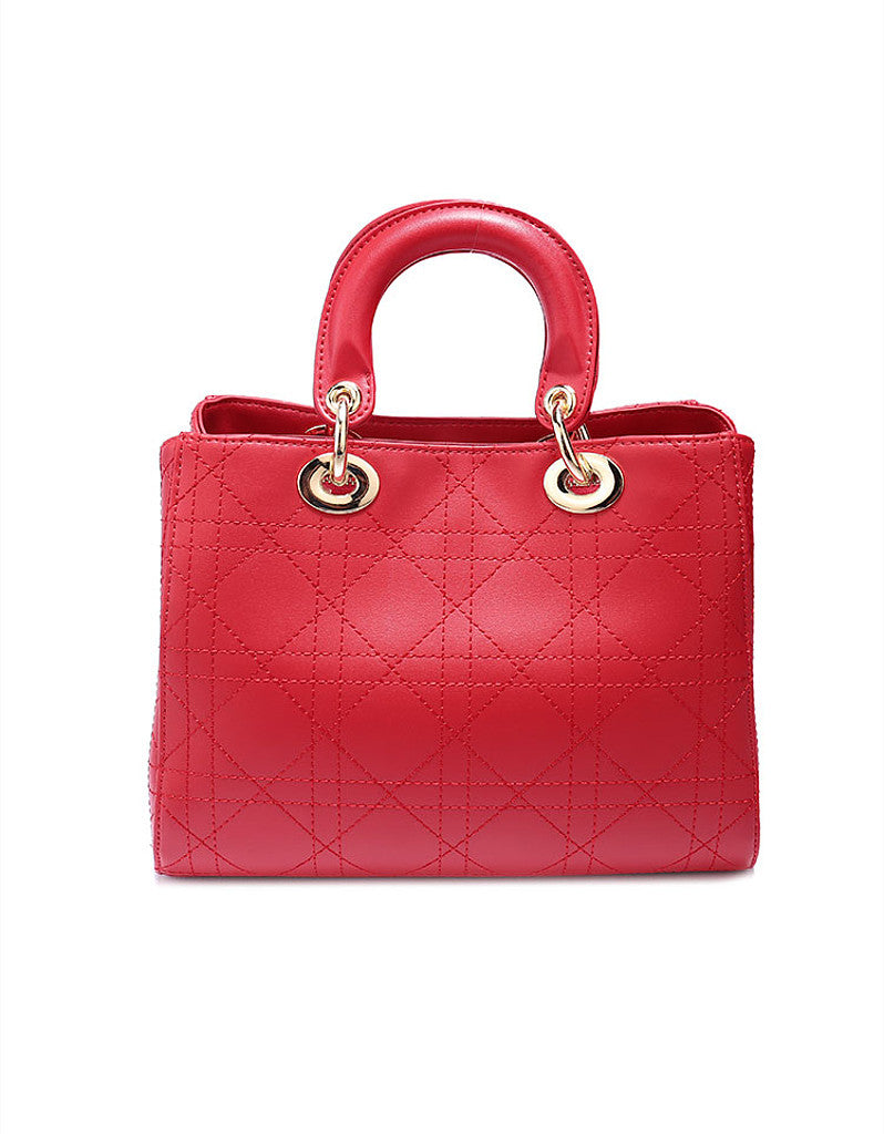 Genuine leather cannage stitched tote bag (more colours)