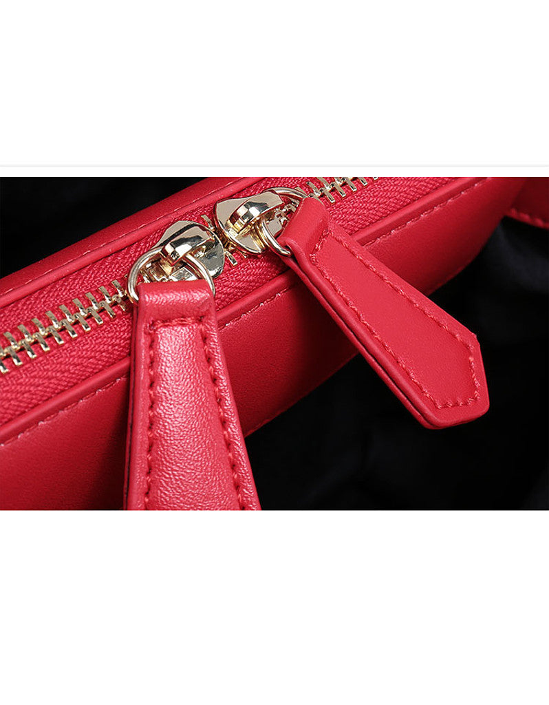 Genuine leather cannage stitched tote bag (more colours)