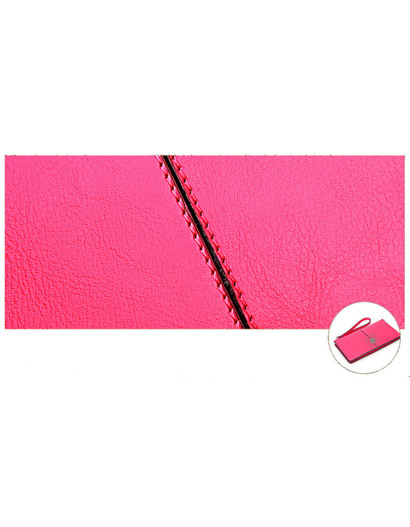 Genuine leather long wallet with wristlet strap (more colours)
