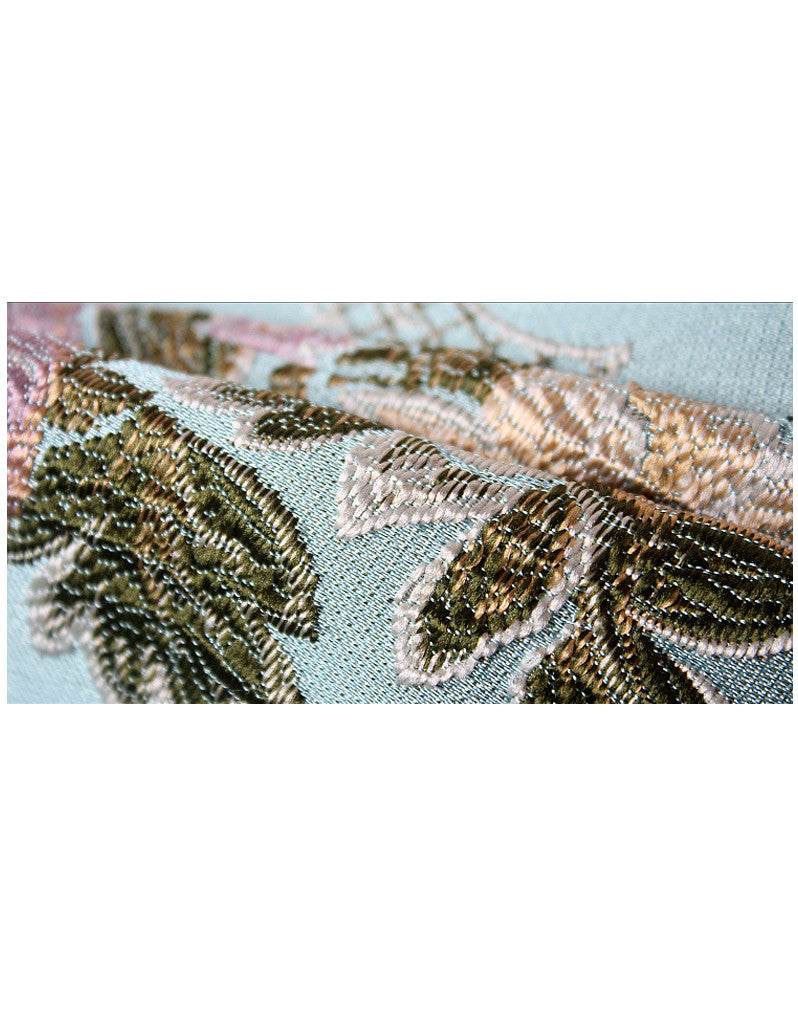 Mid-length sleeve brocade tailored cheongsum