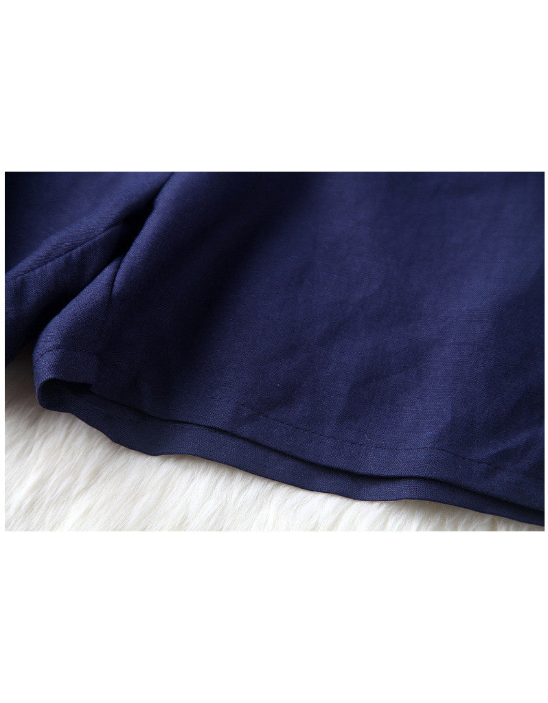 Sleeveless V-neck top with spaghetti top and shorts