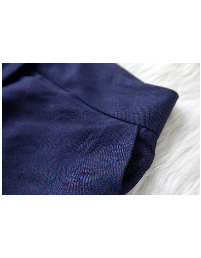 Sleeveless V-neck top with spaghetti top and shorts