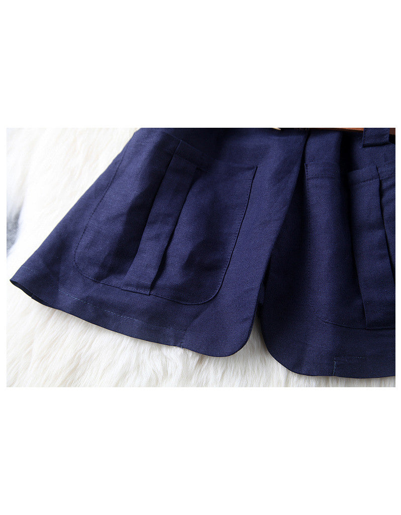 Sleeveless V-neck top with spaghetti top and shorts