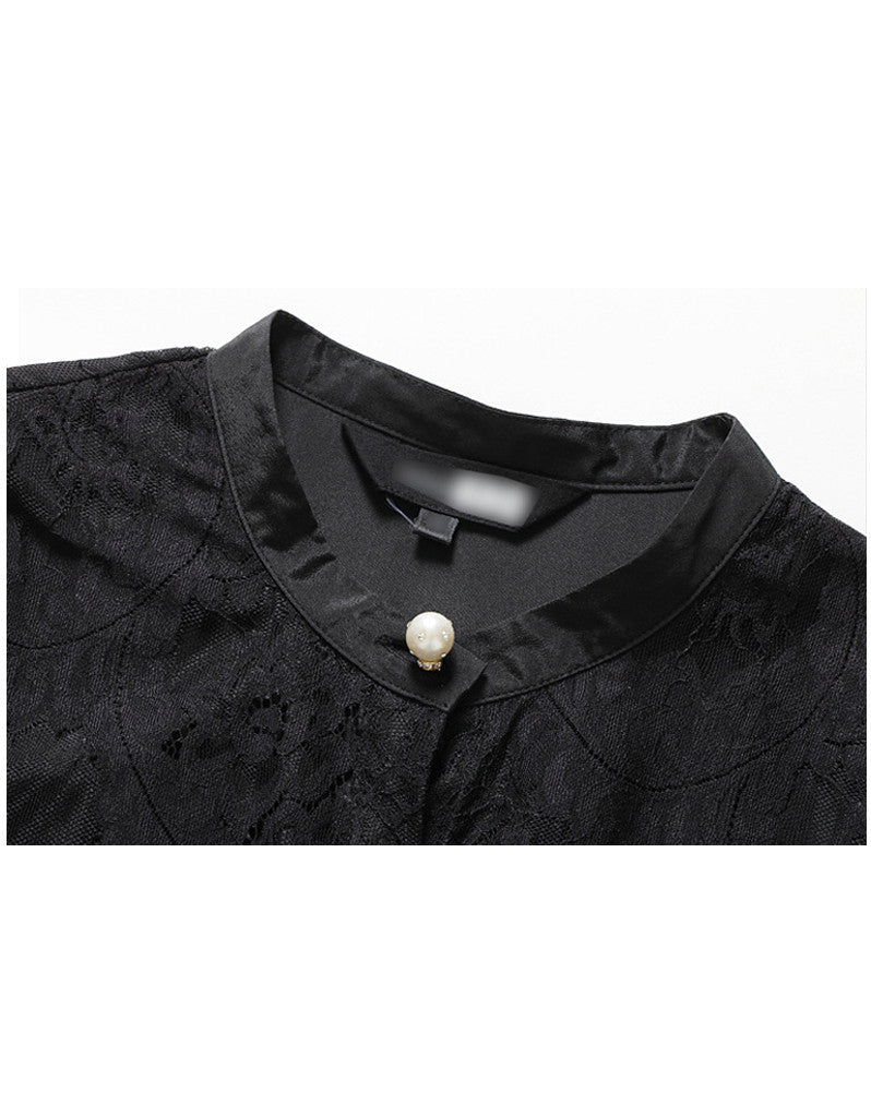 Mid-length sleeve laced A-line mid-length dress (More colours)