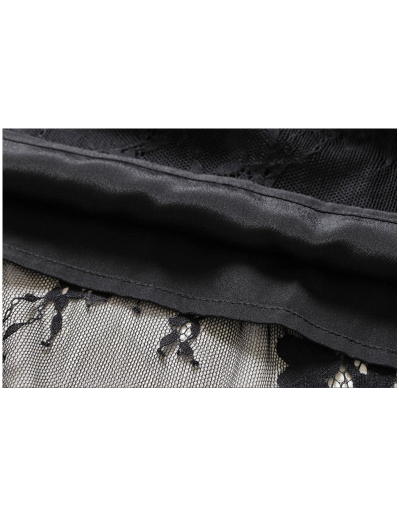 Mid-length sleeve laced A-line mid-length dress (More colours)