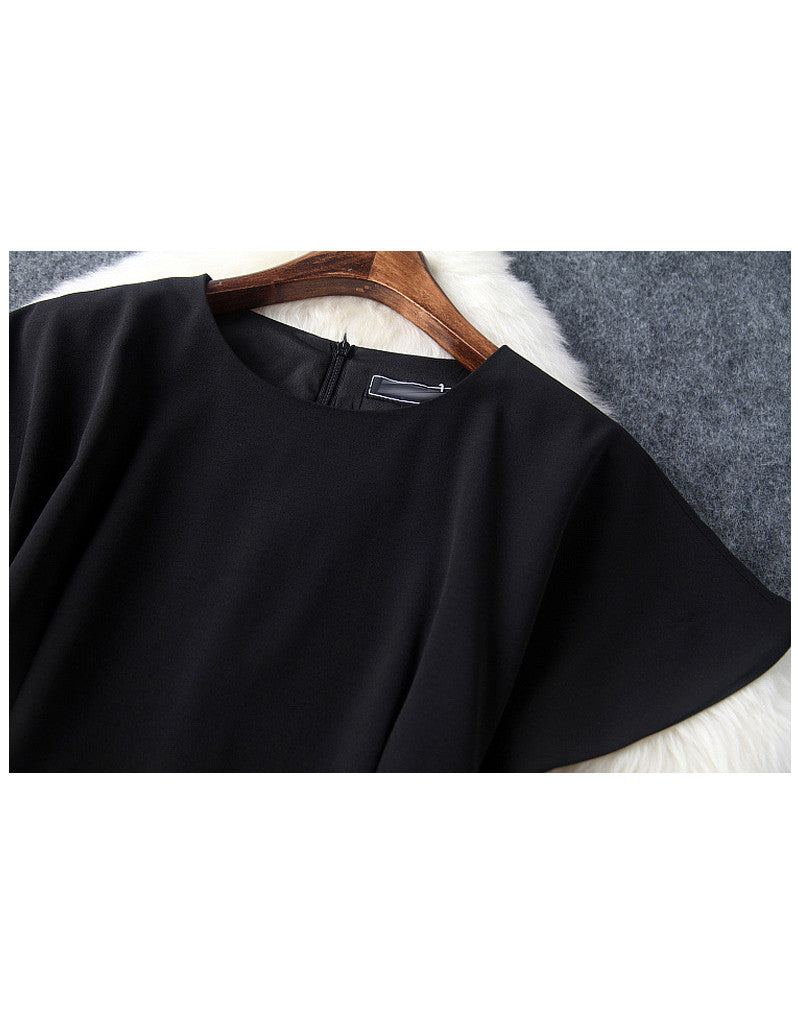 Short sleeve tailored front laced long dress