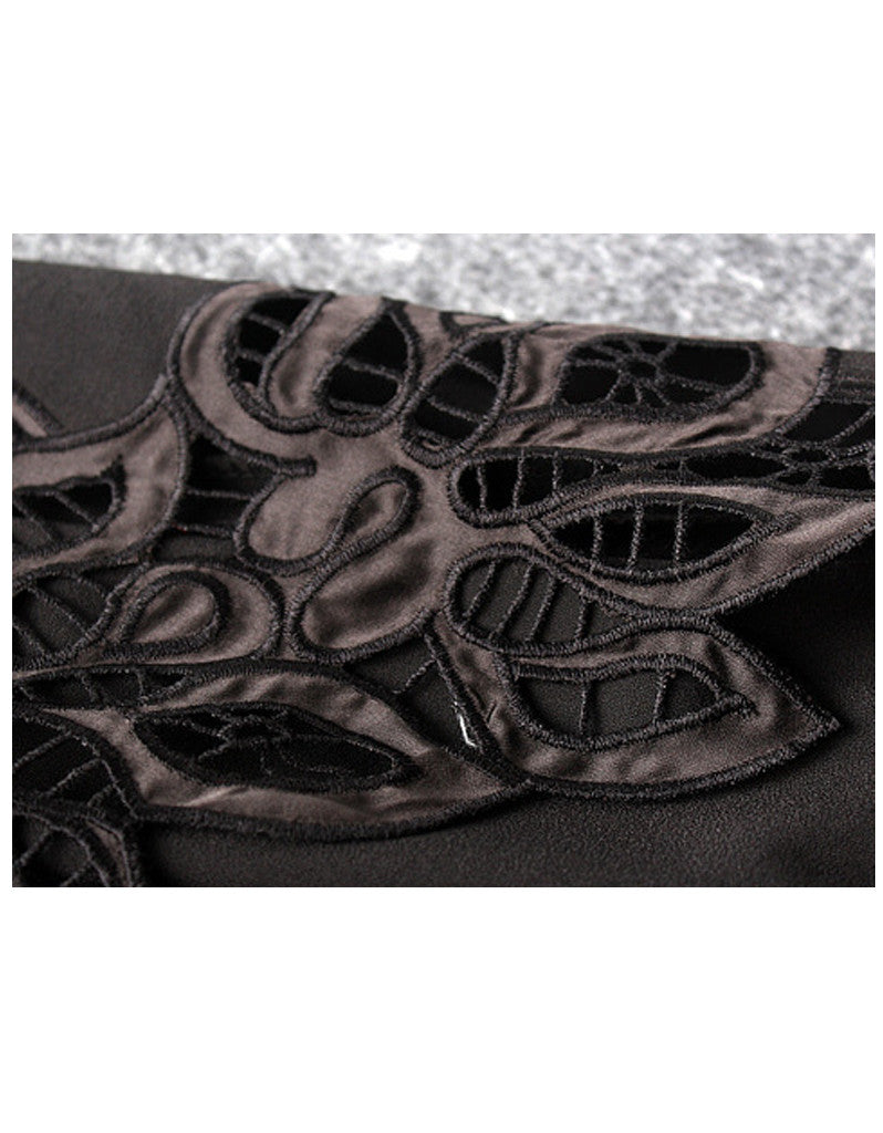 Short sleeve tailored front laced long dress