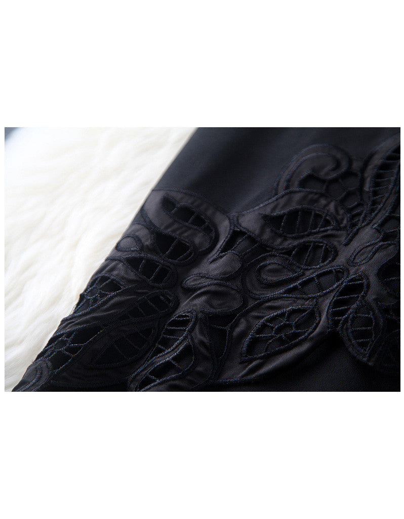 Short sleeve tailored front laced long dress