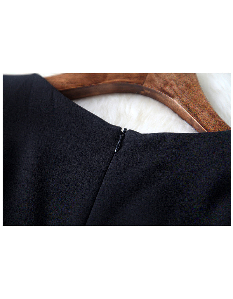 Short sleeve tailored front laced long dress