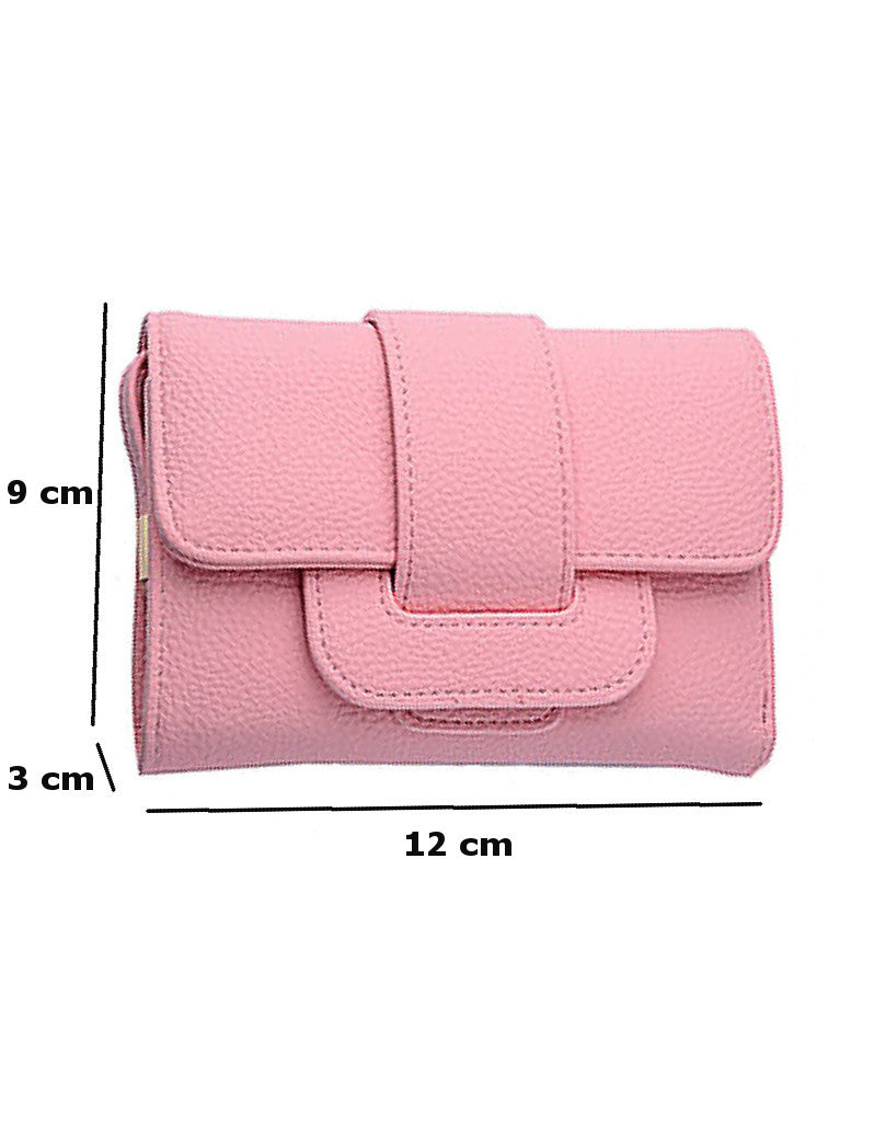 3-fold PU leather wallet with strap closure (more colours)