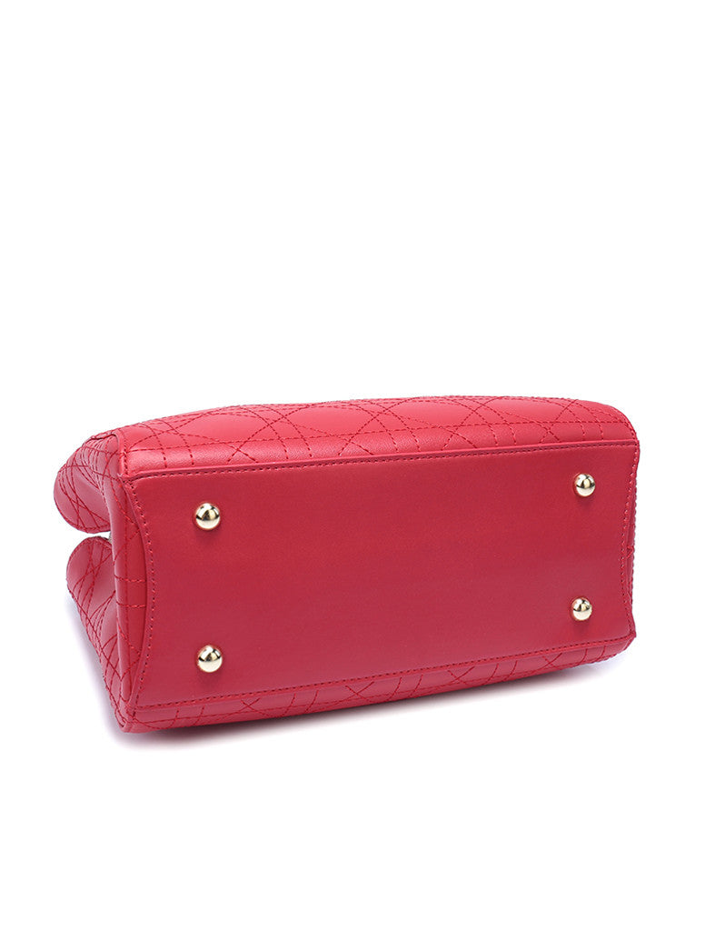 Genuine leather cannage stitched tote bag (more colours)