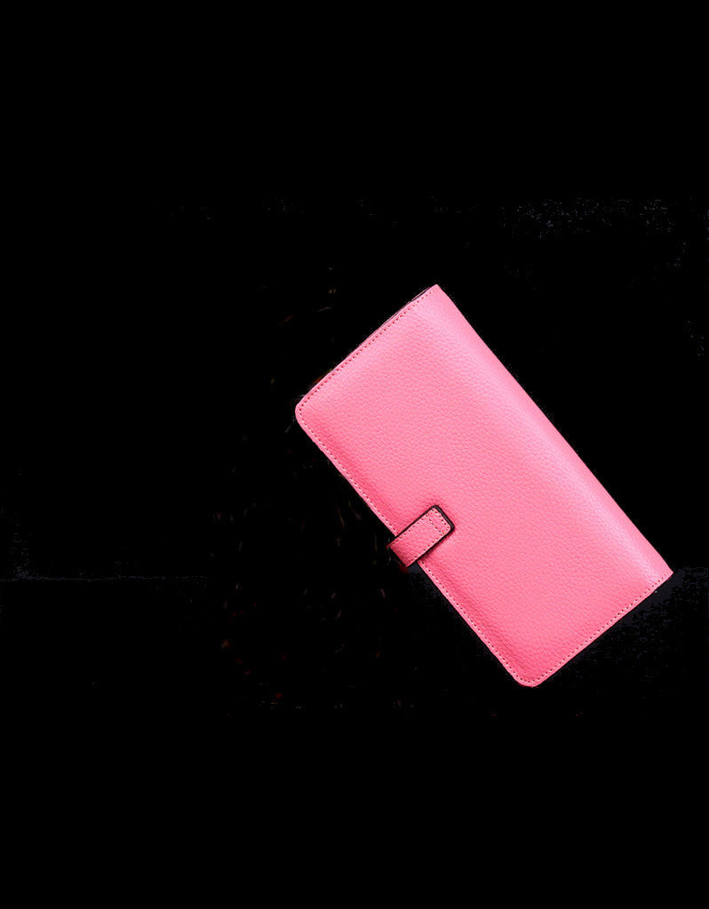 Genuine leather long wallet with slip-on closure (more colours)