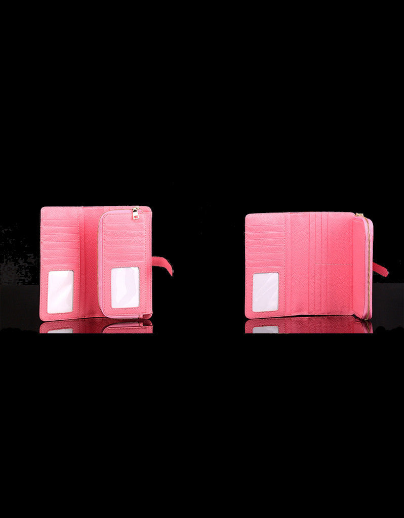 Genuine leather long wallet with slip-on closure (more colours)