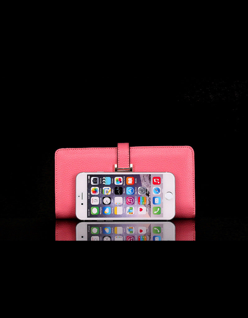 Genuine leather long wallet with slip-on closure (more colours)