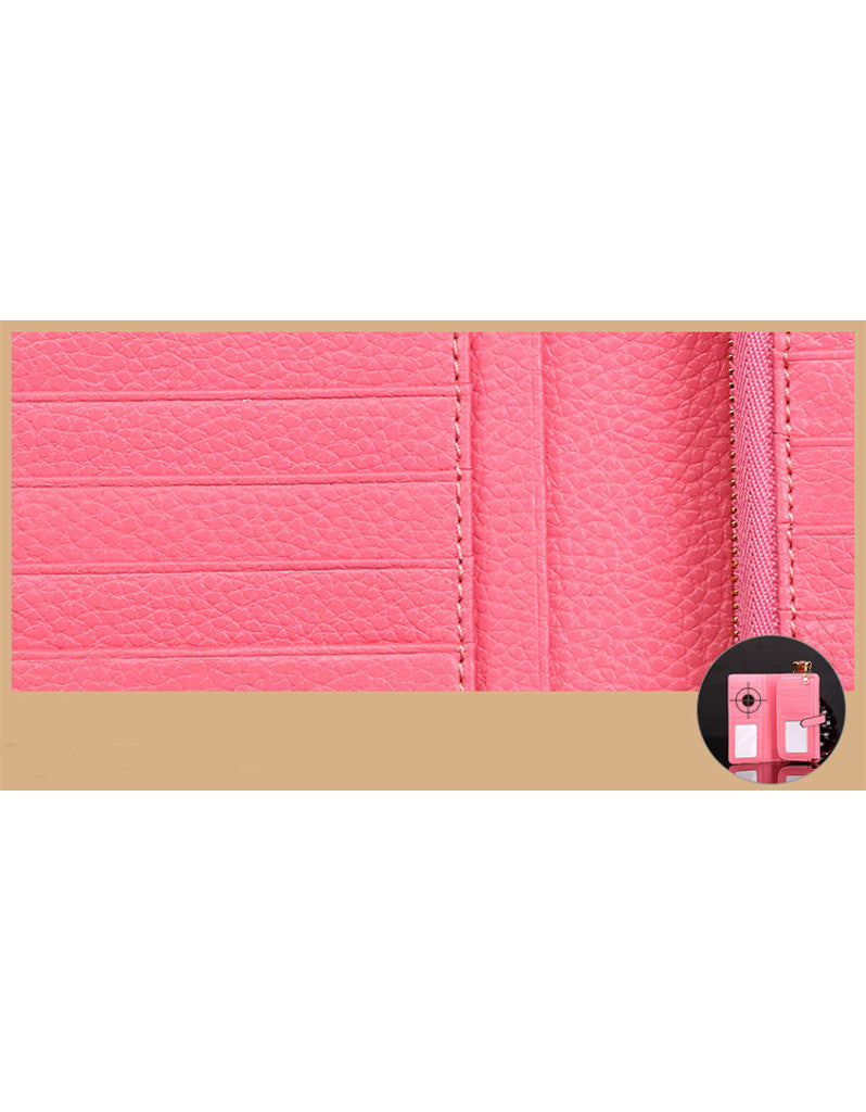 Genuine leather long wallet with slip-on closure (more colours)