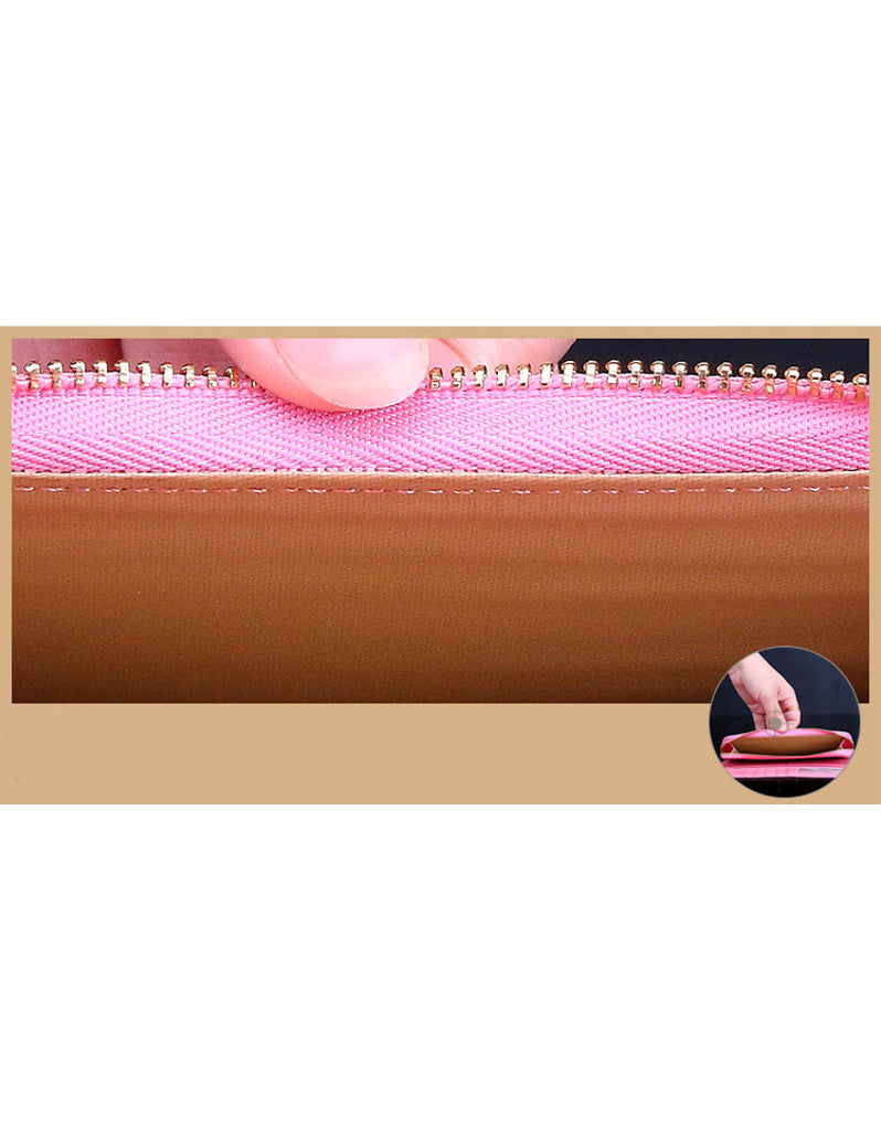 Genuine leather long wallet with slip-on closure (more colours)