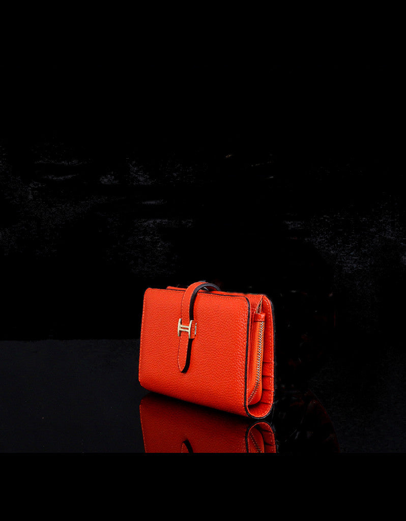 Genuine leather long wallet with slip-on closure (more colours)