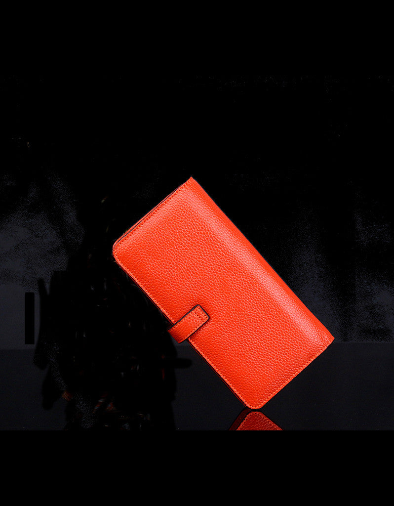 Genuine leather long wallet with slip-on closure (more colours)