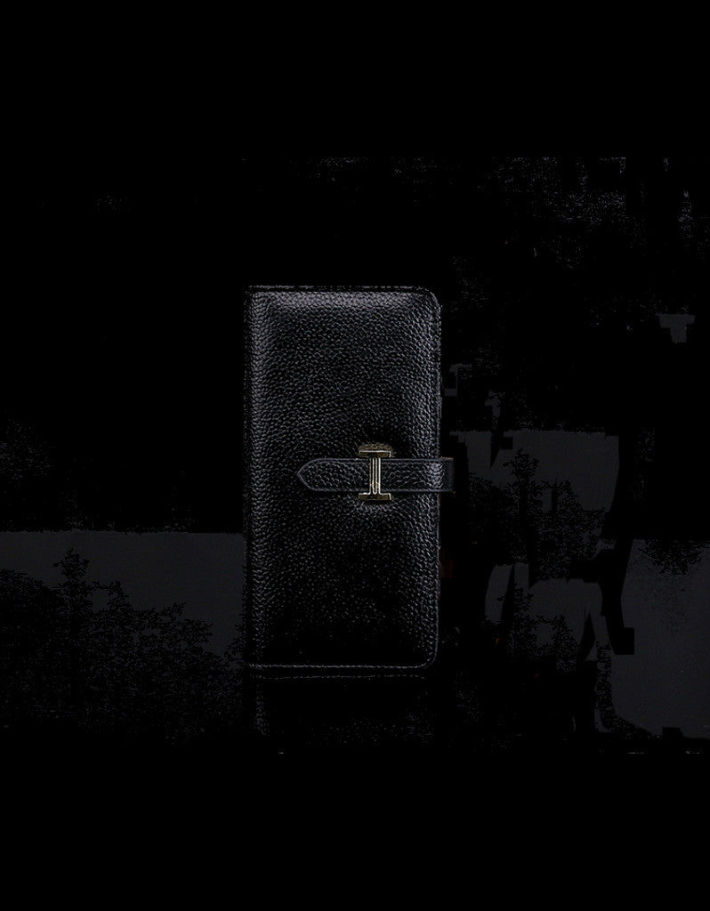 Genuine leather long wallet with slip-on closure (more colours)