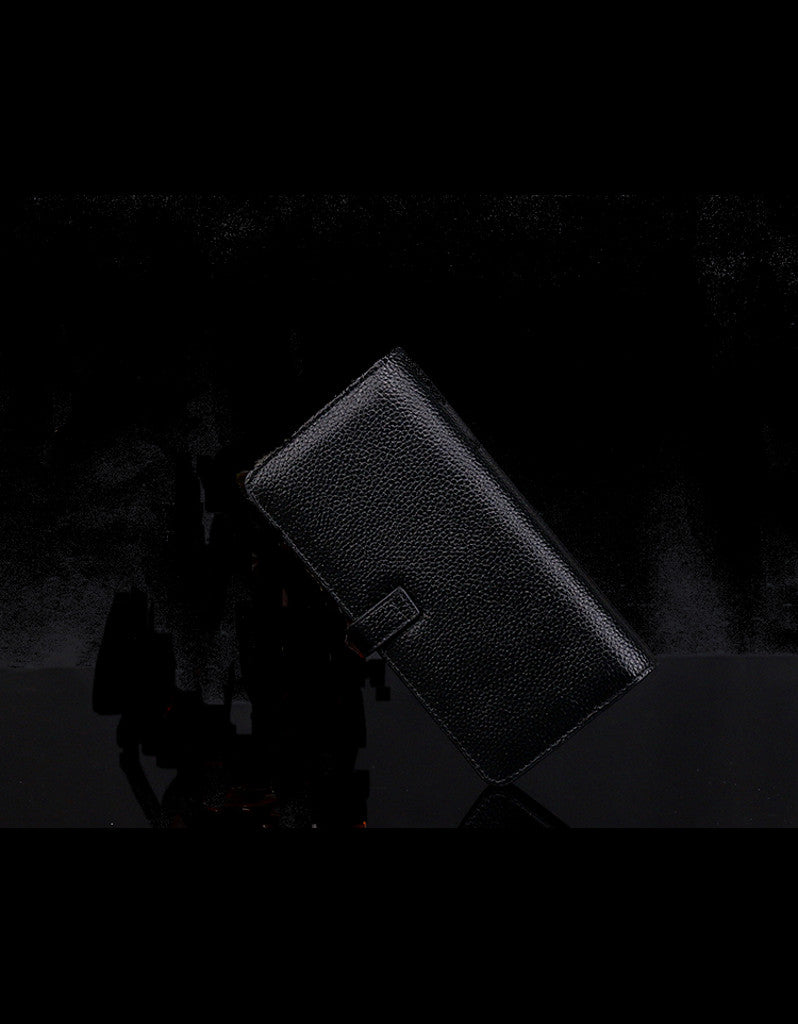 Genuine leather long wallet with slip-on closure (more colours)