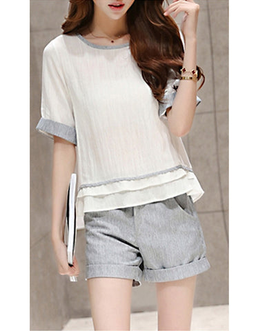Bohemian top with embroidery and cut-out sleeves