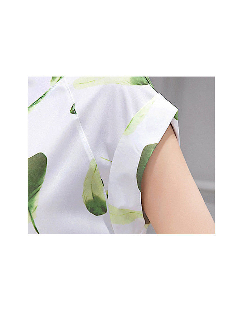 Short sleeve printed top with shorts