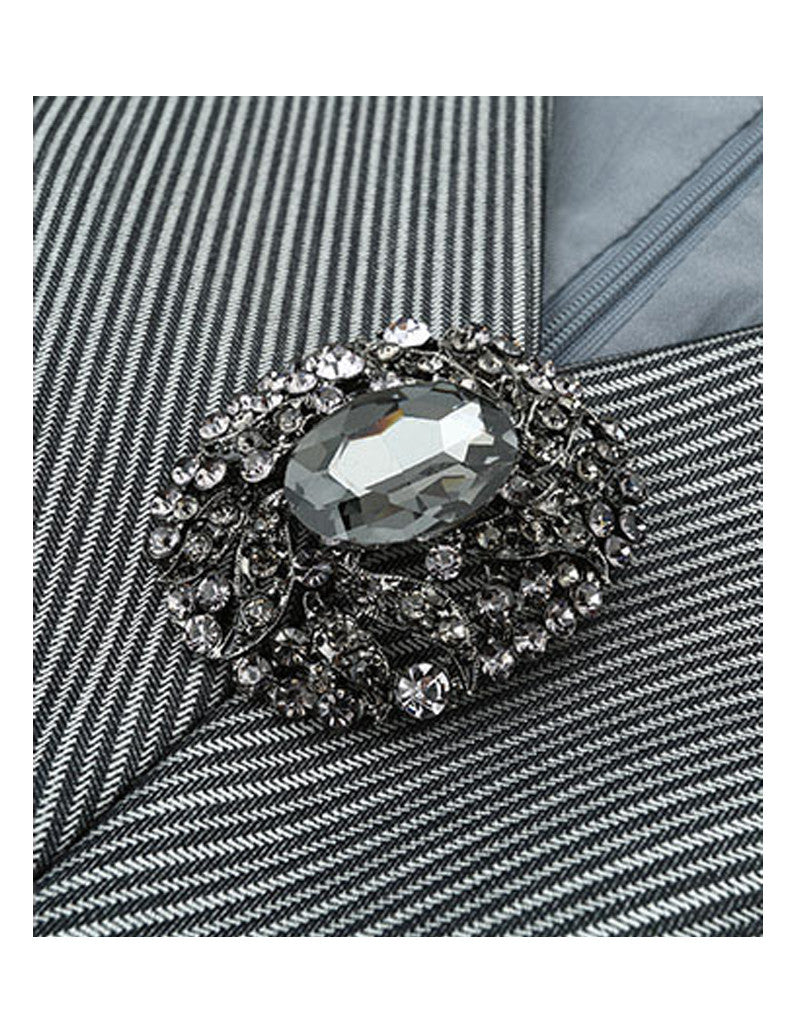 Grey sleeveless tailored mid-length dress