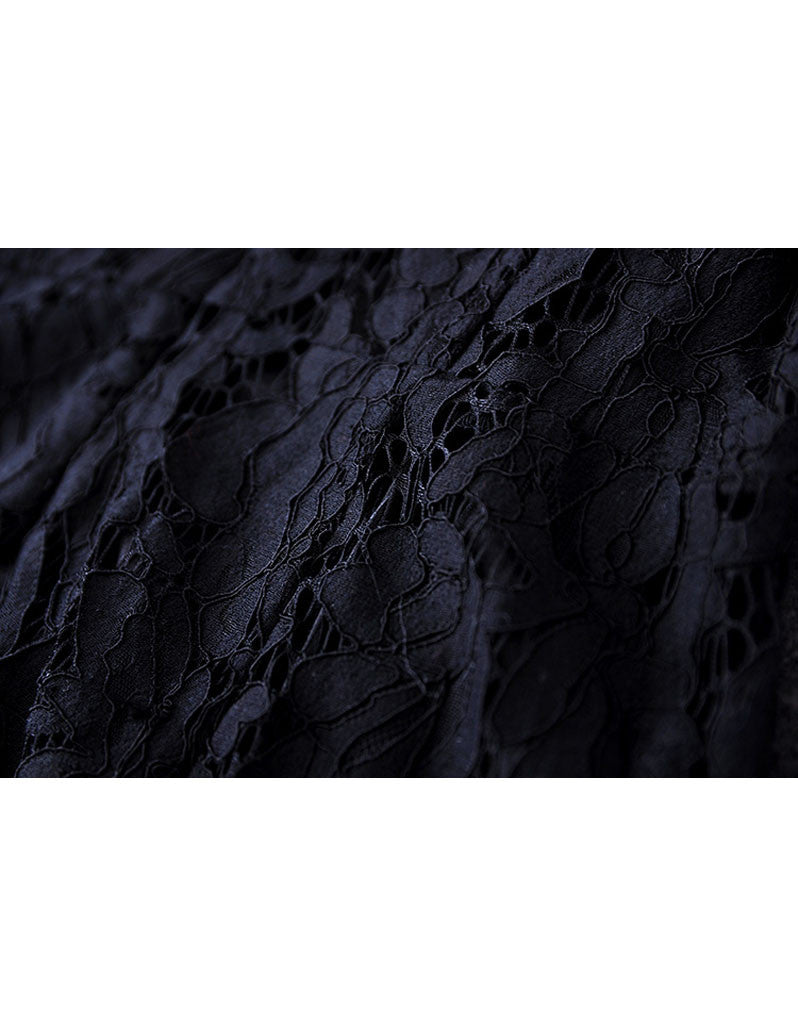 Mid-length sleeve embroidered long dress