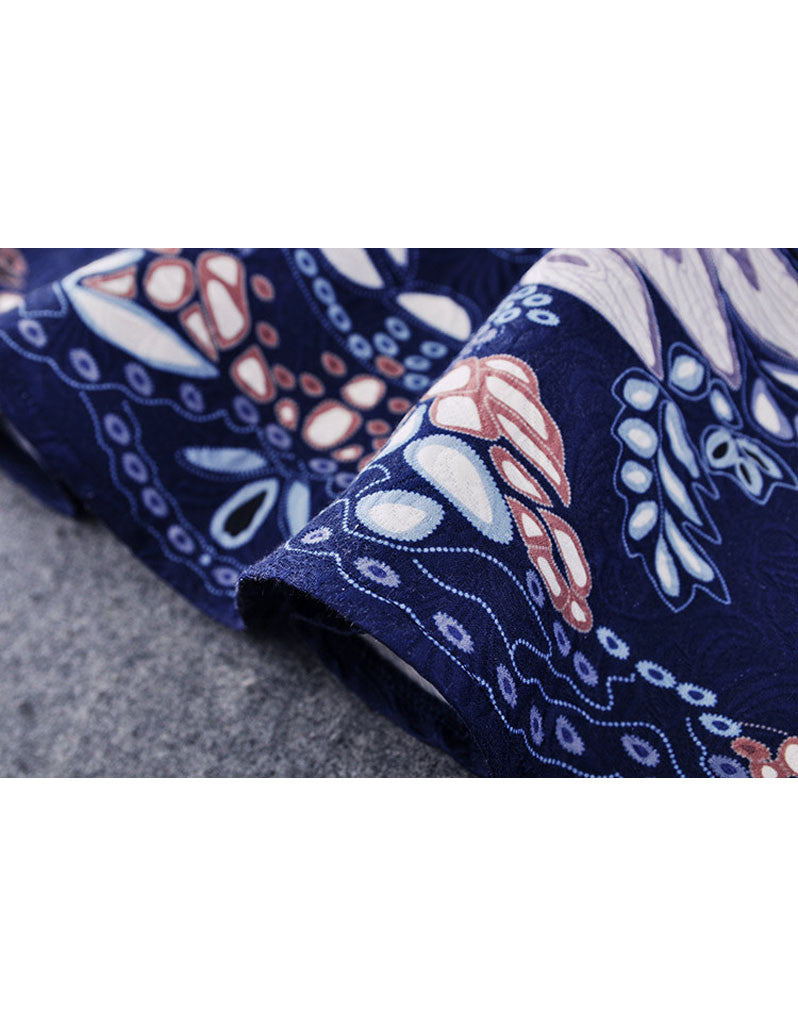 Sleeveless beaded, embroidered & printed short dress with rhinestones