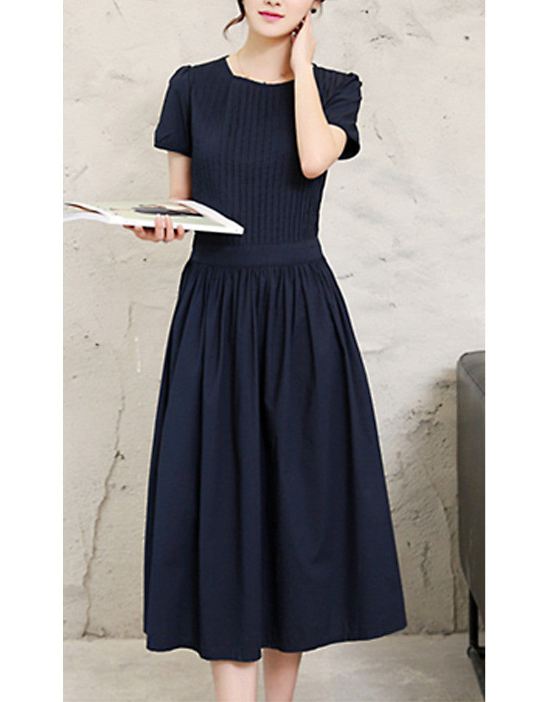 Short sleeve long casual dress (More colours)