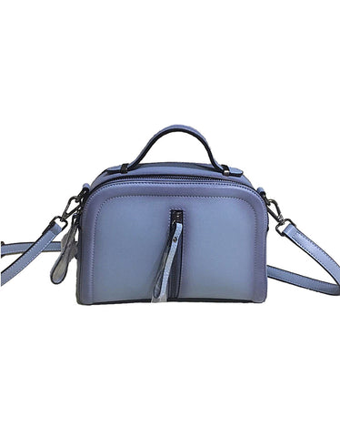 Genuine leather shoulder bag with front flap and tassle (more colours)