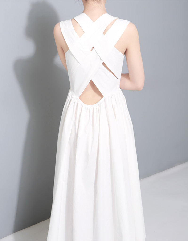 Dress with crisscross back