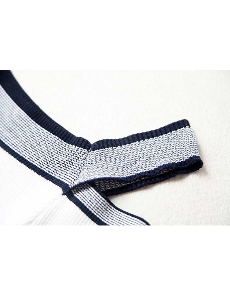 Knitted off shoulder striped dress (More colours)