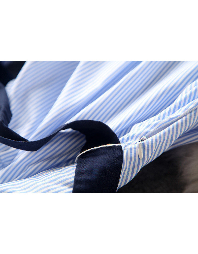 Mid-length dress with layered mid-length sleeves