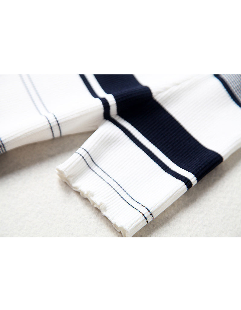 Knitted off shoulder striped dress (More colours)