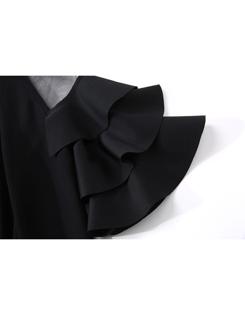 Dress with ruffles on sleeves (More colours)