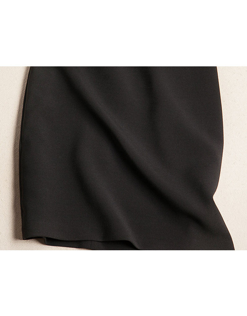 Short sleeve embroidered tailored mid-length dress (More colours)