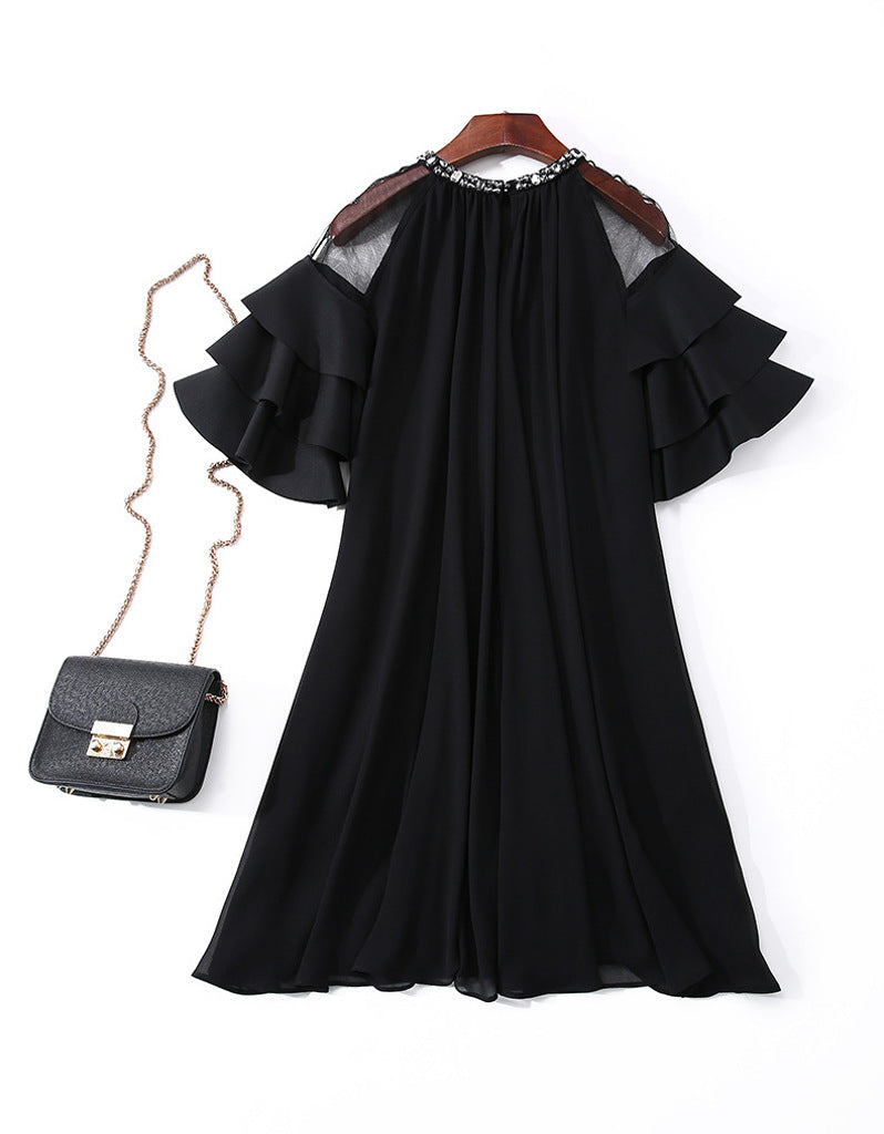 Dress with ruffles on sleeves (More colours)