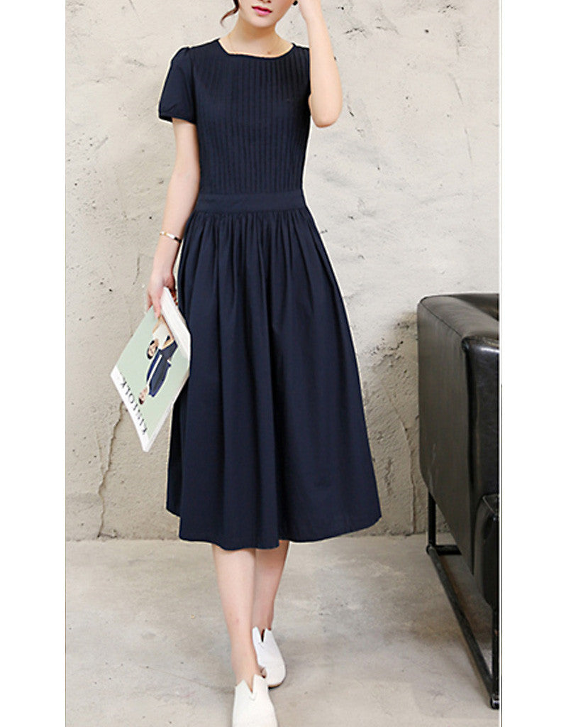 Short sleeve long casual dress (More colours)