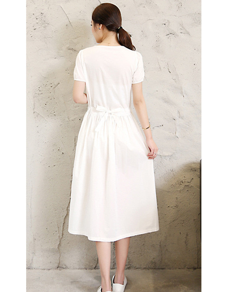 Short sleeve long casual dress (More colours)