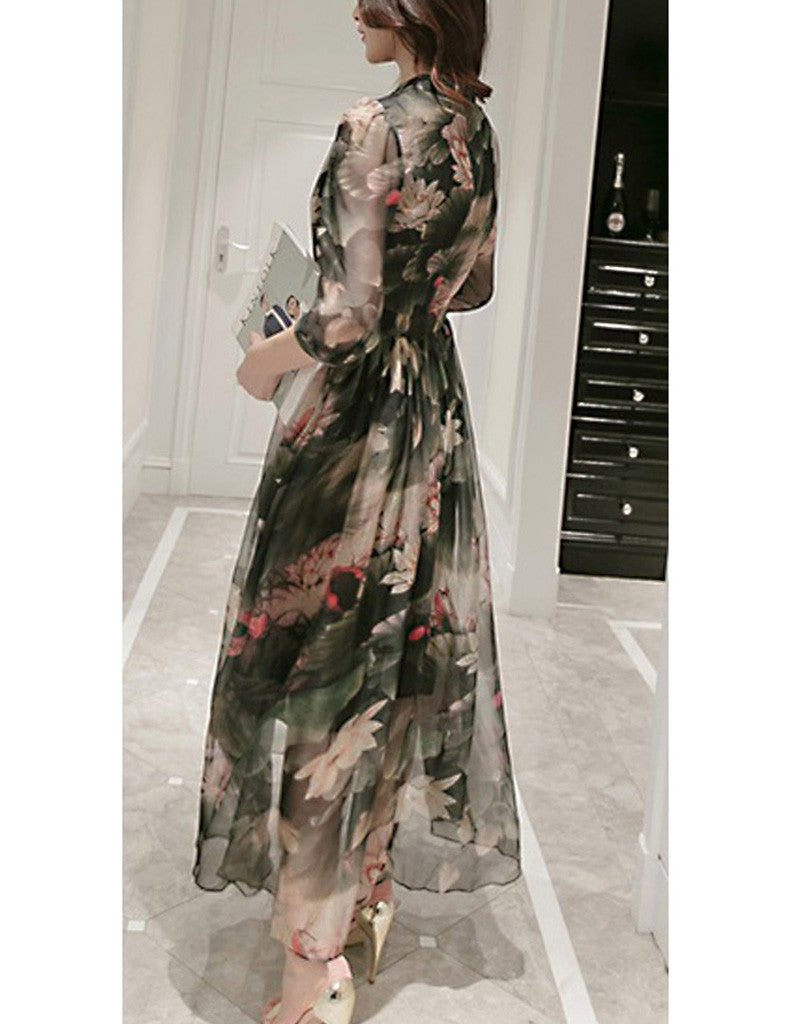 Romantic Floral Long Dress