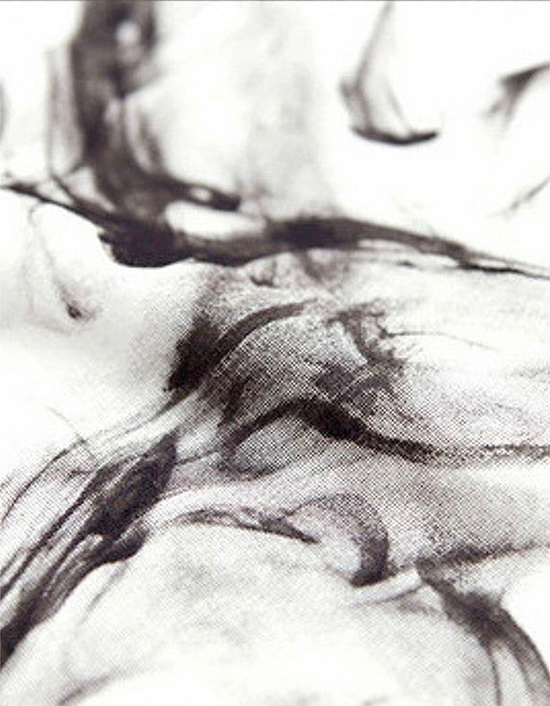 Short sleeve chinese-ink patterned dress