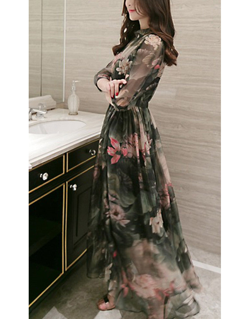 Romantic Floral Long Dress
