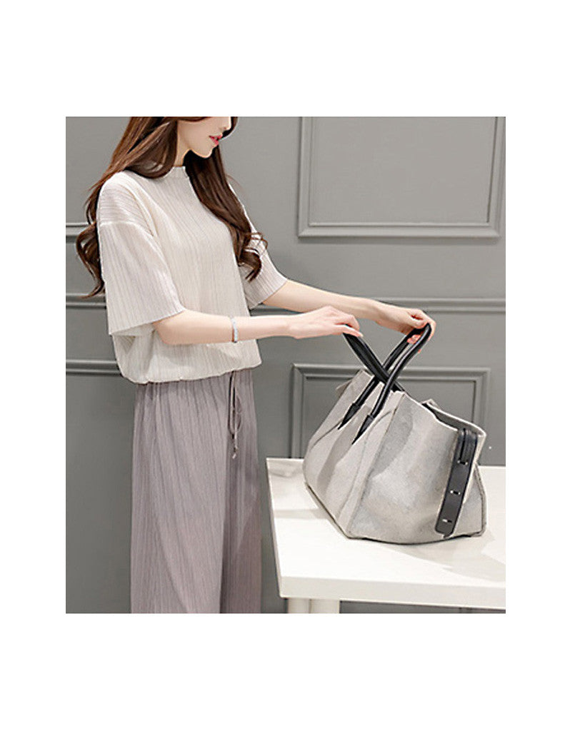 Mid-length sleeve top with pants