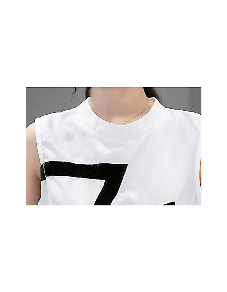 Lightning sleeveless top with mid-length culottes (More colours)