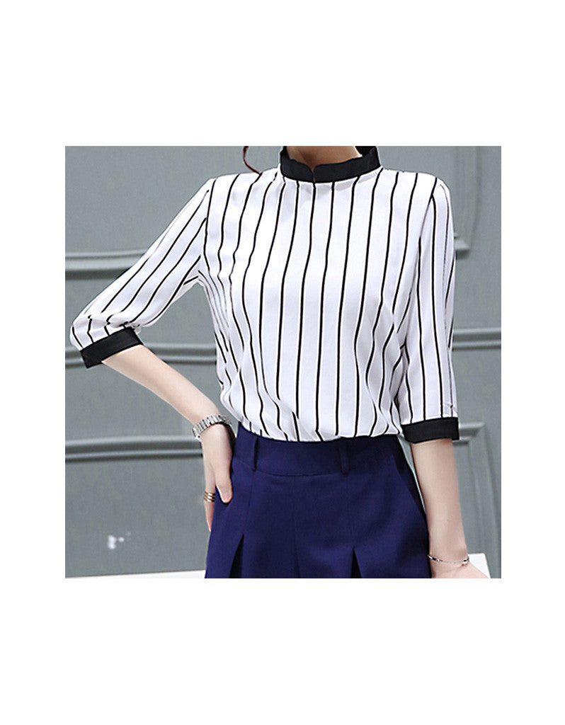 Striped top with mid-length culottes (More colours)