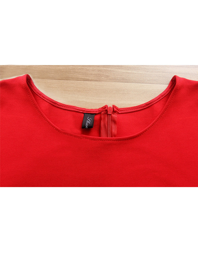 Short dress with 3/4 length sleeve with frills (More colours)